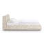 Grand lit Keyshawn à motif jacquard crème