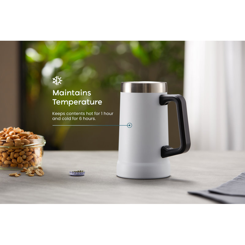 Tasse de camping en acier inoxydable , Blanc