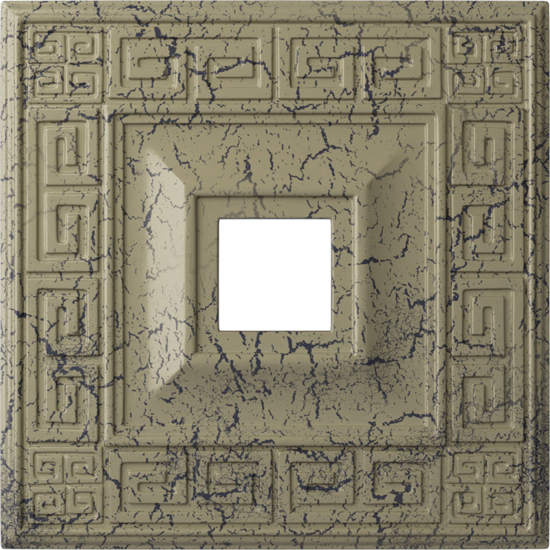Médaillon de plafond H 18 po x l 18 po x P 3,5 po Eris, Pierre de château craquelé
