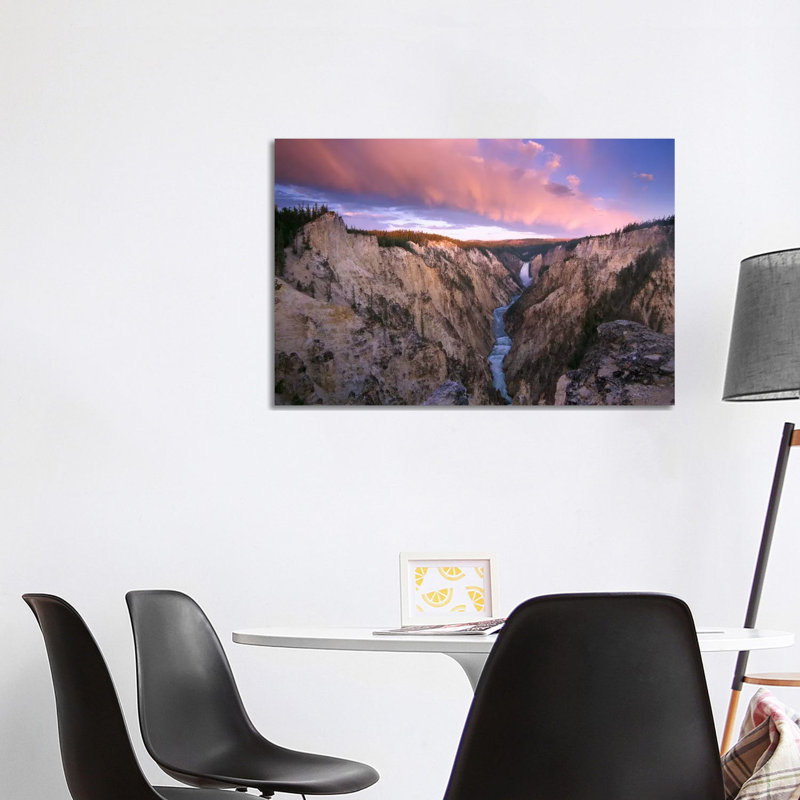 Lower Yellowstone Falls, Yellowstone National Park, Wyoming I 1 Piece Wrapped Canvas Wall Art