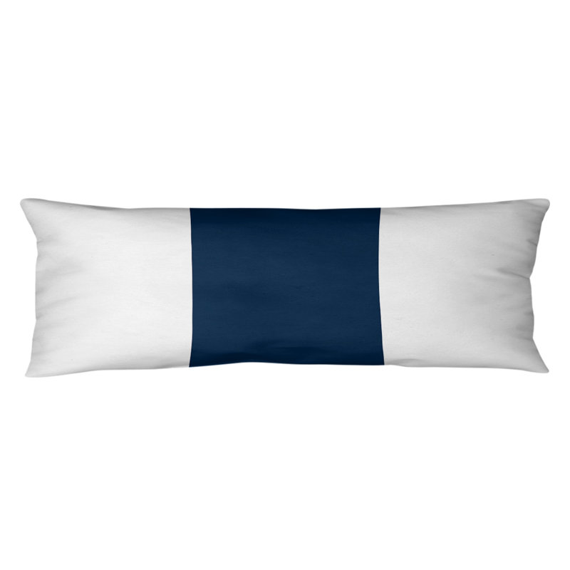 Oreiller de corps en polyester / polyester Arizona Football Stripes, Blanc / Bleu, Football d'Achille