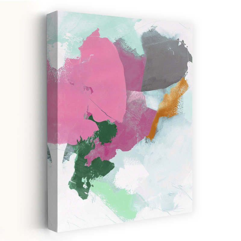Pastel Dreams In Abstract Motion I, art mural contemporain abstrait, H 36 po x l 24 po