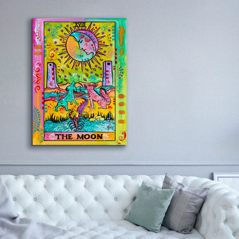 «Tarot - The Moon» par Dean Russo, art mural sur toile, H 54 po x l 40 po