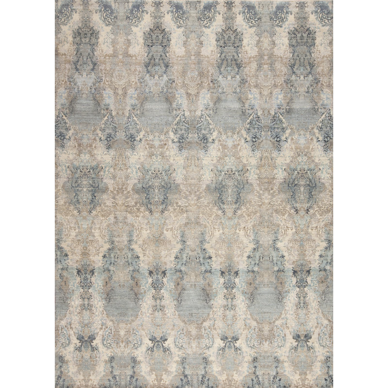 Serendipity Hand Knotted Wool Area Rug, Rectangle 5' x 7'