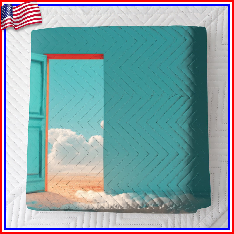 Open Door Desert Clouds Quilted Bedspread, Queen