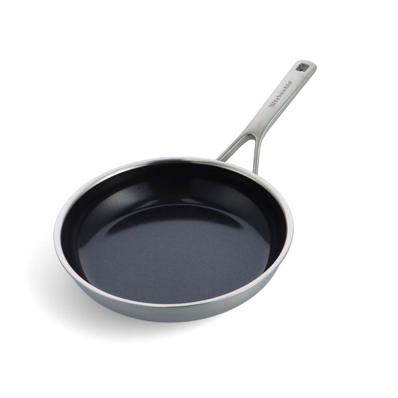 KitchenAid Multi-Ply Stainless Steel Ceramic Non-Stick Frying Pan, 28 cm