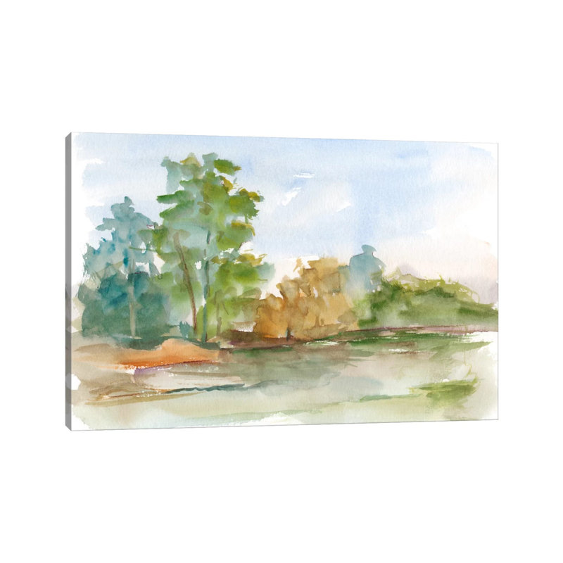 Impressionist Watercolour III by Ethan Harper - Wrapped Canvas Painting, 20.32 cm H x 30.48 cm W