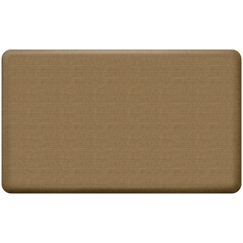 Tapis anti-fatigue designer en toile de ramie confortable, 1 pi 8 po x 4 pi, Kaki