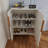 Modern White Sideboard Cabinet with Gold Handles for Kitchen, Dining Room Furniture Organizer