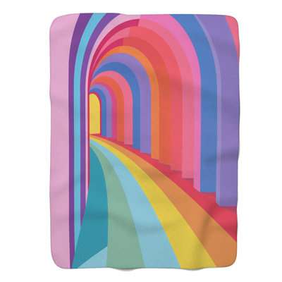 Colorful Wave Designs - 1 Piece Premium Blanket