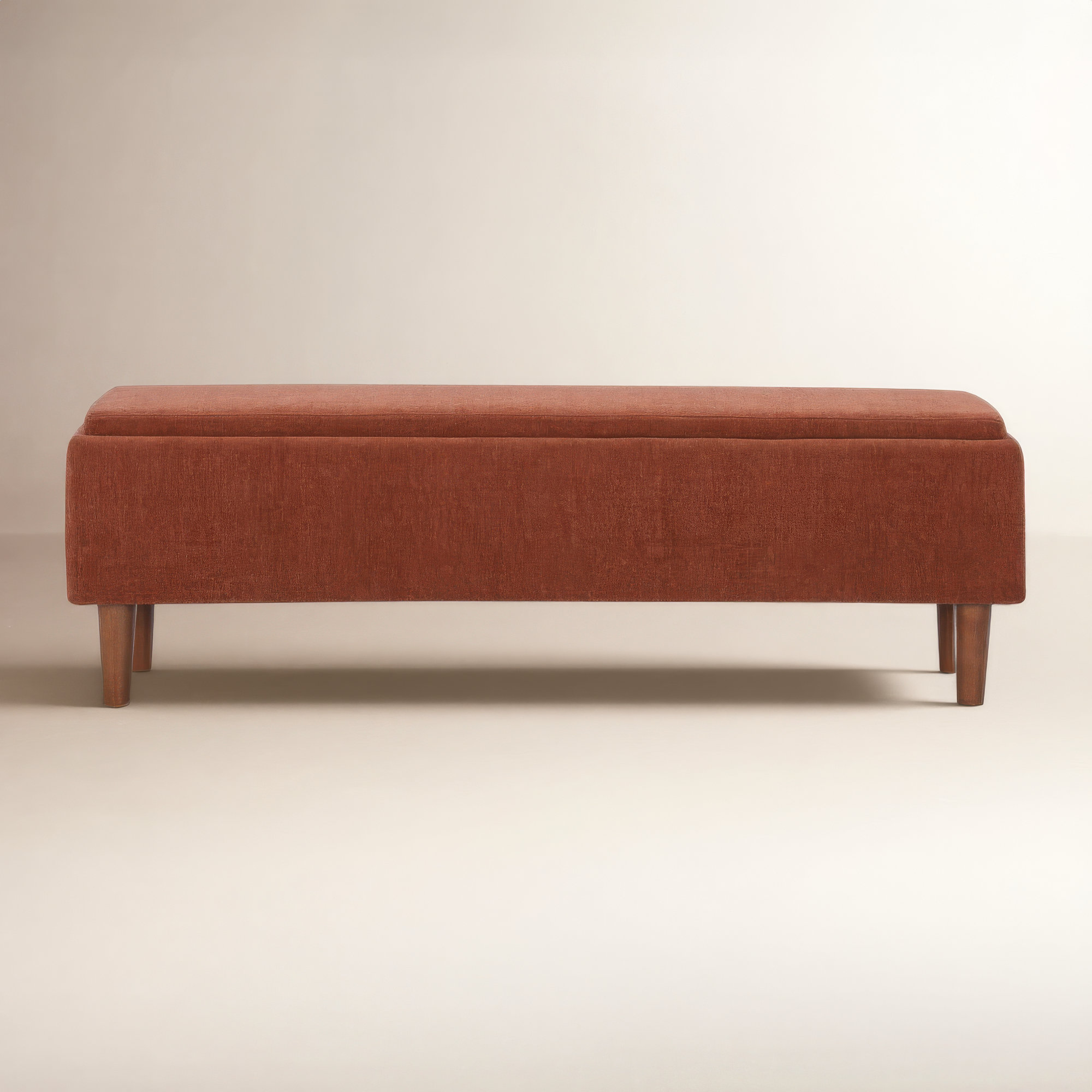 Rama Storage Bench, Honeycomb Caramel Chenille