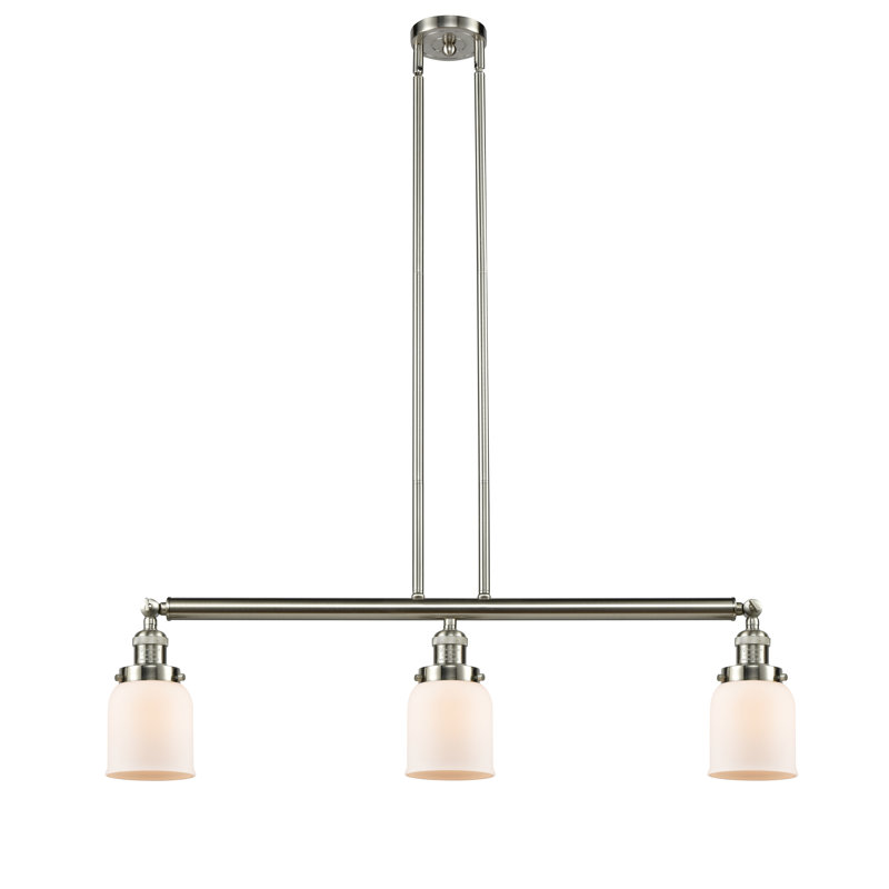 Tom 3 - Light Kitchen Island Pendant, No Bulb Included, Matte White Cased, Matte Black