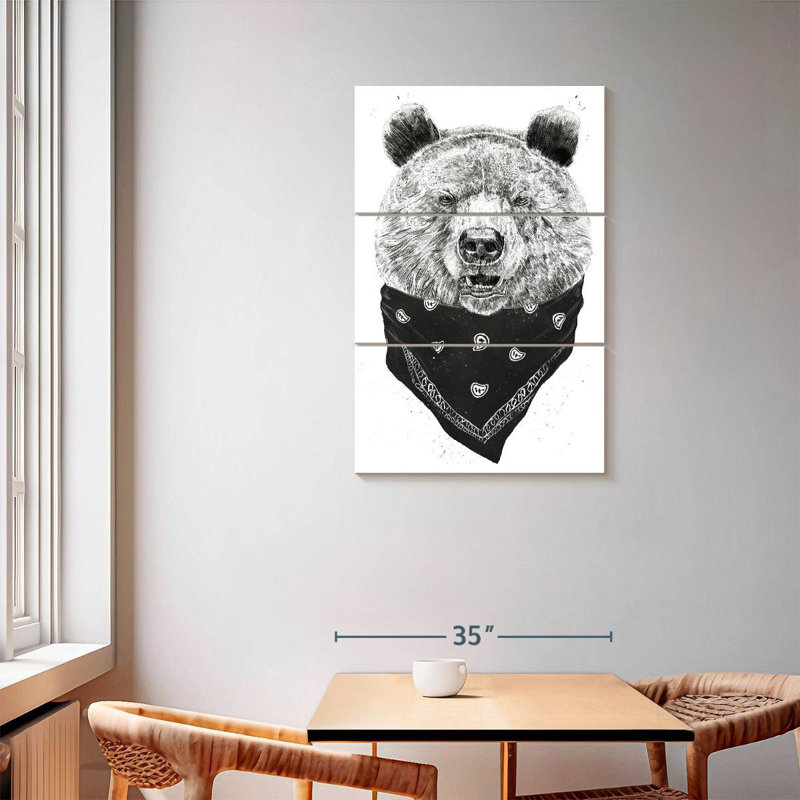 Brampt Wild Bear II, 57" H x 36" W