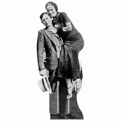 Accroche en carton bonnie et clyde