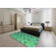 Tapis vert à motif floral-850114823