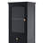 63" Tall Bathroom Storage Cabinet with Glass Doors, Freestanding, 2 Drawers, Adjustable Shelves, MDF-1860210034