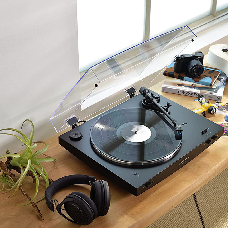 Black Aluminum Belt Drive Fully Automatic Turntable
