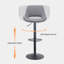 Hub Swivel Upholstered Adjustable Height Counter Stool with Metal Frame-1752327176