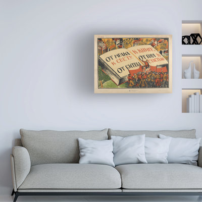 Unknown Artist From Darkness To Light Red Army Transition Canvas Art
