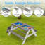 Table de pique-nique en bois pour enfants 3 en 1 avec parasol, sable convertible et wate, gris ASTM et CPSIA-1250915636