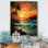 «Gersdorff Palm Trees Tropical Pointillism IV», reproduction sur toile