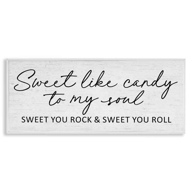 Traduction libre «Sweet Like Candy» par Giclée, H 10 po x l 24 po, Estampe numérique encadrée blanc bord de mer