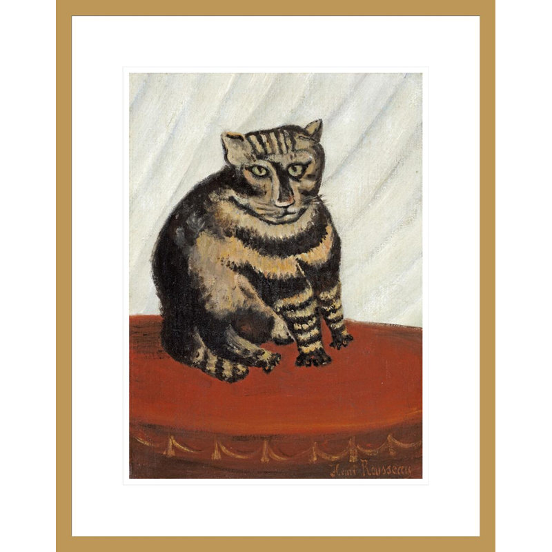 «The Tabby» par Henri Rousseau, impression giclée sur cadre, H 21,75 po x l 17,3 po