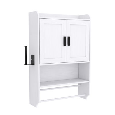 White Modern Mdf Wall Mounted Storage Cabinet