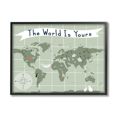 «The World Is Yours», phrase «Carte du monde verte» pour enfants