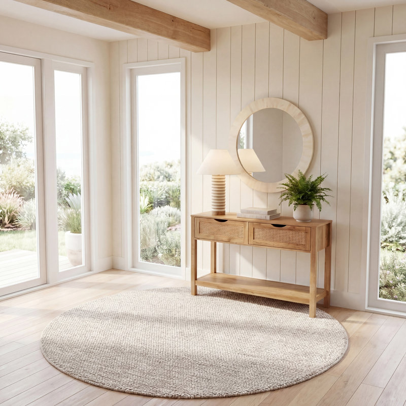 Natura Hand Woven Performance Rug, Round 6'