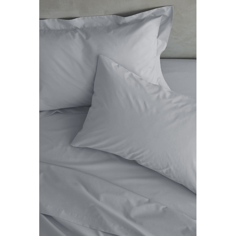 Easy Iron Percale Extra Deep Fitted Sheet, Super King (6'), Grey