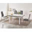 Jade White Sintered Stone Extending Dining Table with 4 Monza Velvet Chairs-1251295575