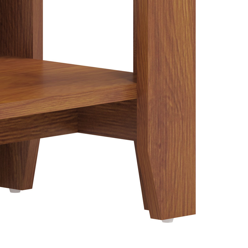Justine Basilico End Table with Storage, Noyer ambré