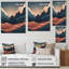 Red Moon Mountain Simplicity - reproduction sur toile-87370670-87370676