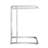 Modern Silver 24.75 Inch C-Shaped Side Table with Sliding Base-1687232275