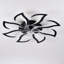 Ventilateur de plafond extra-plat de 81 cm (32 po) à 8 pétales avec lumière DEL intégrée et contrôle par application (noir)