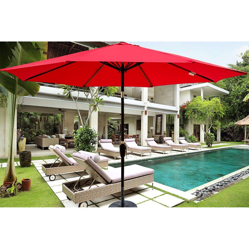 Parasol d'extérieur 10pi sans rabat - rouge