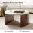 Jadida Celia Modern 36"W Fluted Round Coffee Table with Travertine Top-1030476282
