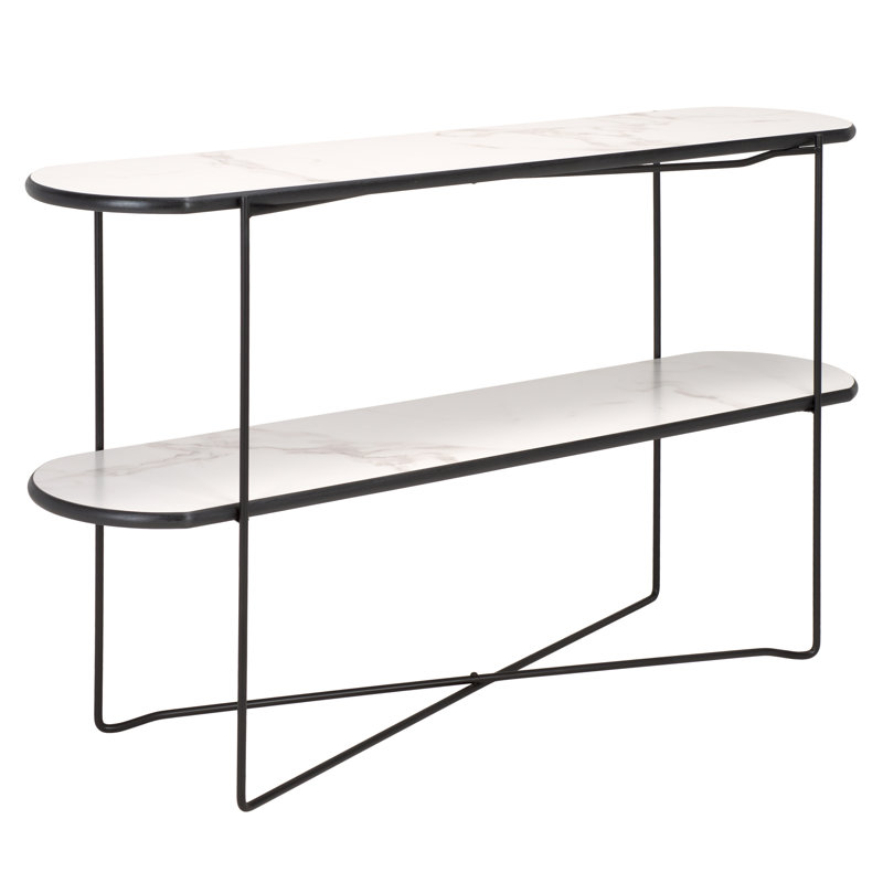 Console Trulie, Faux marbre blanc