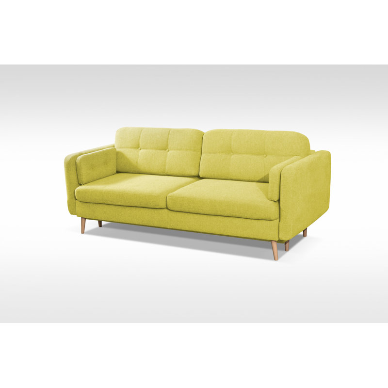 Yarbro 90'' Upholstered Convertible Sofa, Light Green