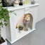 White Manufactured Wood Freestanding Fireplace