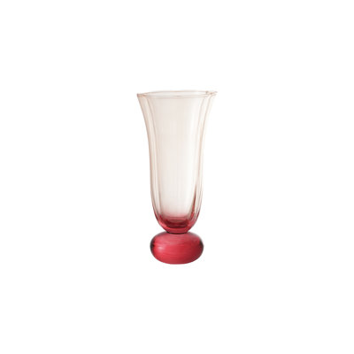 Verre à pied rosé avec tige sphérique