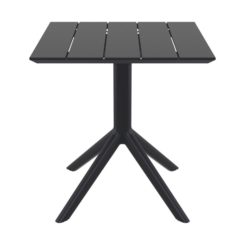 Paris Square Dining Table, 29" H x 27.5" W x 27.5" D, Black