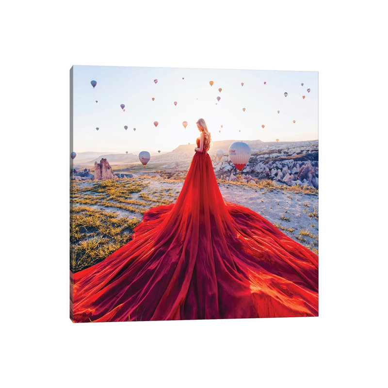 «The Splendid Sun in Cappadocia» par Hobopeeba - reproduction de photo, Pas de tapis, H 18 po x l 18 po x 1,5 po