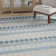 Jacques Natura Hand Loomed Wool/Cotton Geometric Rug in Beige/Blue
