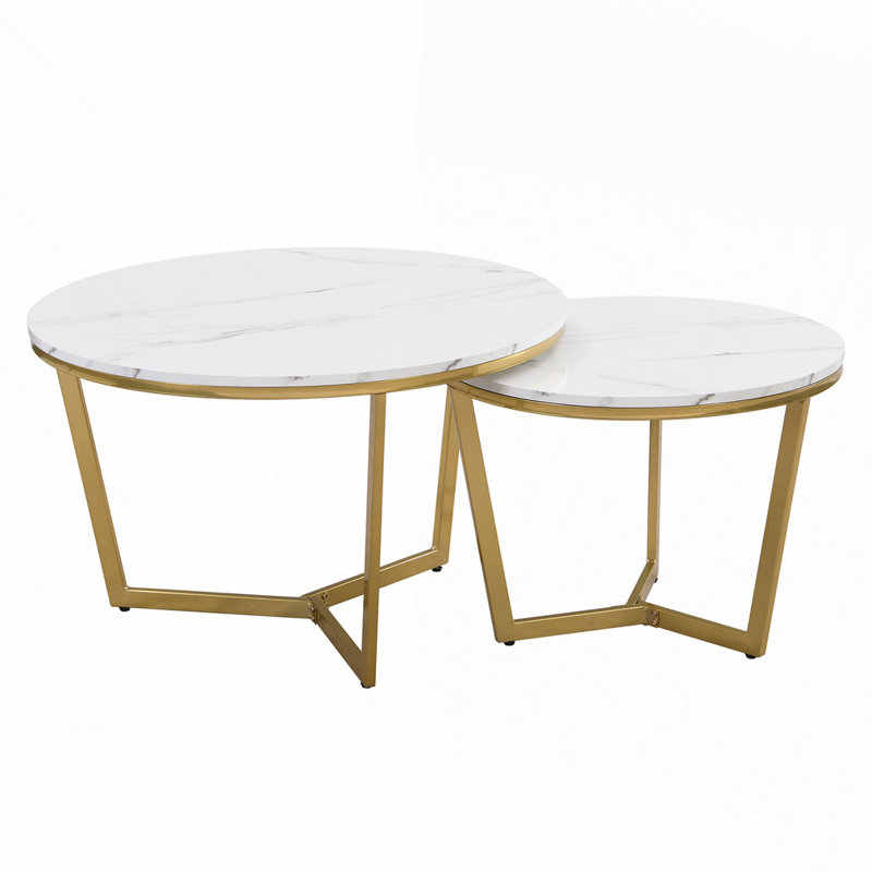 Modern Round Nesting Coffee Table Set