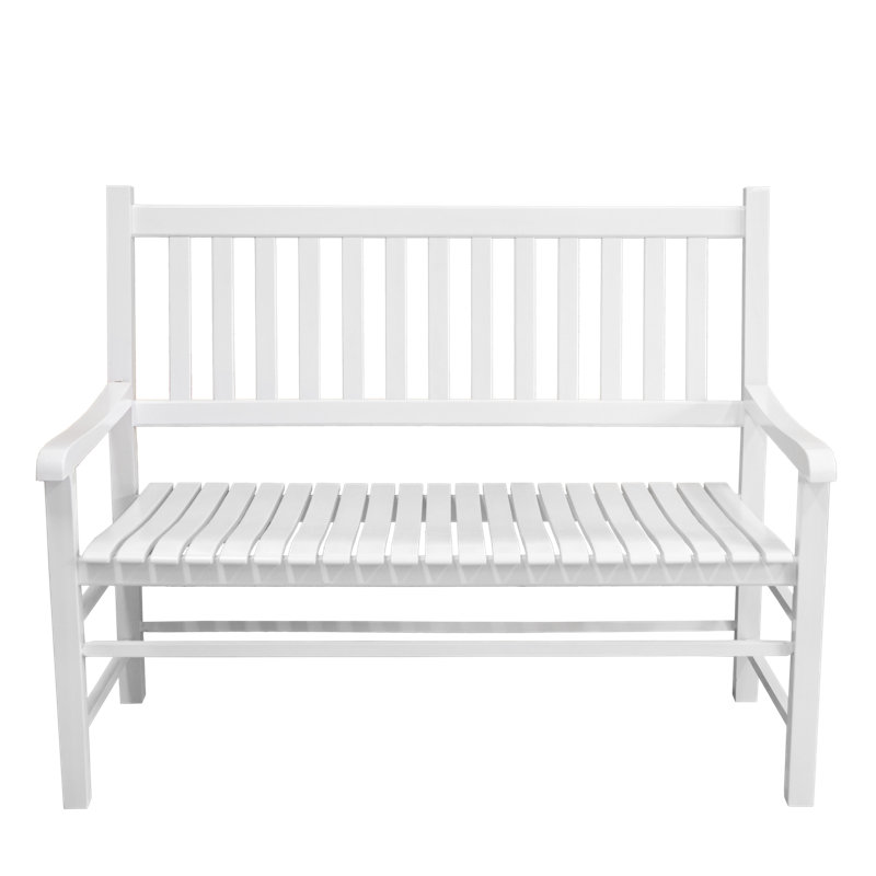 Banc de jardin en bois Boyne, Blanc