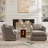 31" Wide Linen Fabric Upholstered Swivel Barrel Chair Set of 2-1844777206