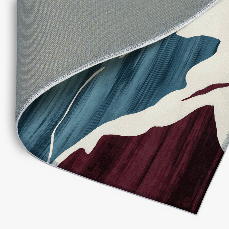 Tapis intérieur et extérieur brun Watercolor, Rectangulaire 2 pi x 3 pi