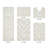 Hugo Premium 100% Cotton 1990 GSM 5-Piece Tufted Chevron Bath Rug Set with Non-Slip Spray Latex Backing, OEKO-TEX® Certified, Super Absorbent & Machine Washable, Ivory-1093470880